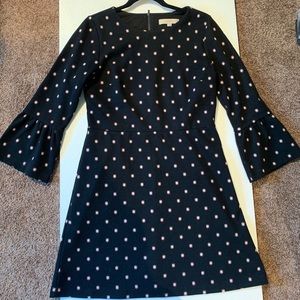 LOFT Dark Navy Long-Sleeved Dress (Size 6)
